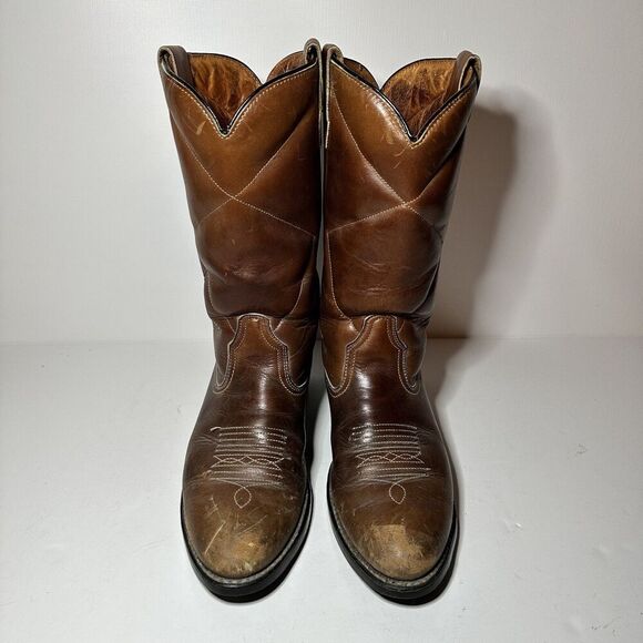 Wolverine 1965 Mens 9.5B Insulated Cowboy Boots Vintage Brown Leather Western - Picture 6 of 11